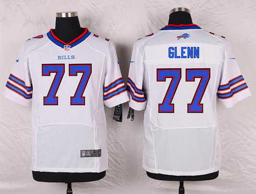 Men's Buffalo Bills #77 Cordy Glenn White Road NFL Nike Elite Stitched Jersey