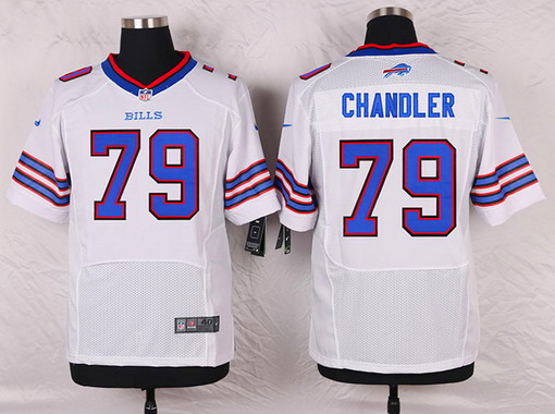 Men's Buffalo Bills #79 Tyson Chandler White Road NFL Nike Elite Stitched Jersey