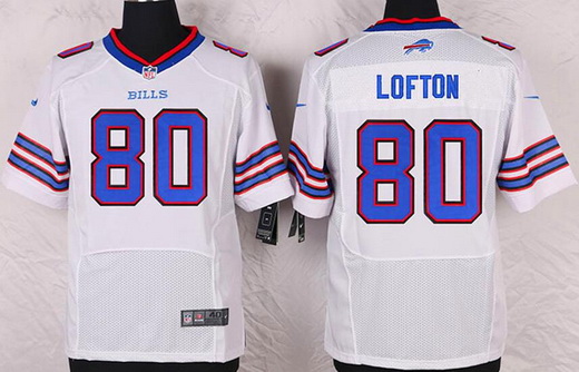 Men's Buffalo Bills #80 James Lofton White Retired Player NFL Nike Elite Stitched Jersey