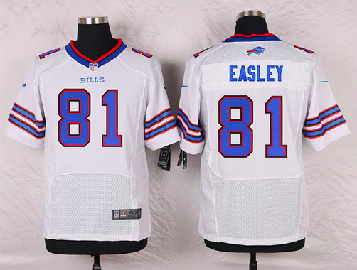 Men's Buffalo Bills #81 Marcus Easley Nike White Elite Stitched Jersey