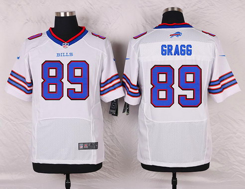 Men's Buffalo Bills #88 Marquise Goodwin White Road NFL Nike Elite Jersey.