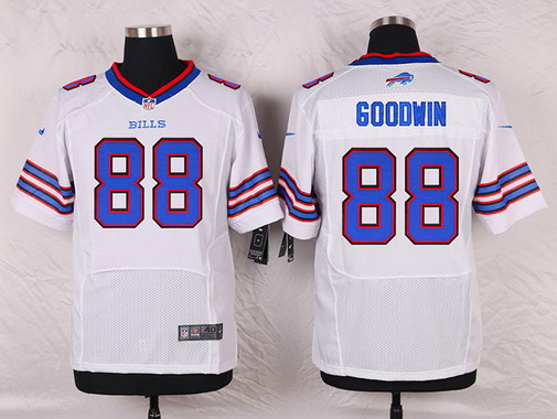 Men's Buffalo Bills #88 Marquise Goodwin White Road NFL Nike Elite Stitched Jersey