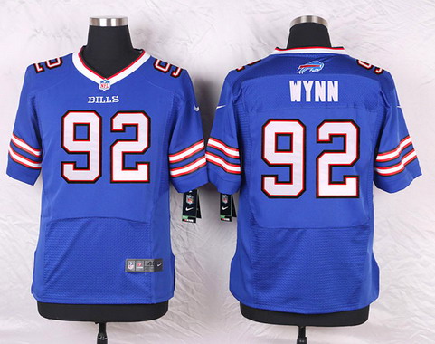 Men's Buffalo Bills #92 Jarius Wynn Royal Blue Team Color NFL Nike Elite Stitched Jersey