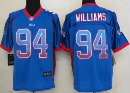 Men's Buffalo Bills #94 Mario Williams Nike Drift Fashion Blue Elite Stitched Jersey