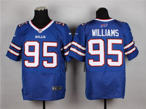 Men's Buffalo Bills #95 Kyle Williams Light Blue ENik lite Stitched Jersey