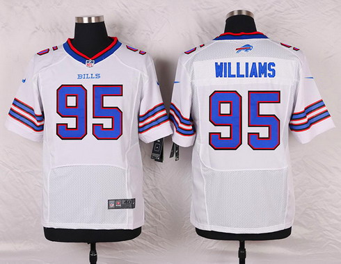 Men's Buffalo Bills #95 Kyle Williams Nike White Elite Stitched Jersey