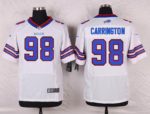 Men's Buffalo Bills #98 Alex Carrington White Road NFL Nike Elite Stitched Jersey