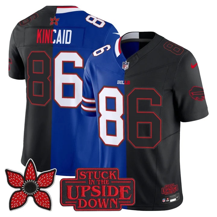 Men's Buffalo Bills 'Upside Down Edition' Vapor Limited Jersey - All Stitched 86 Dalton Kincaid