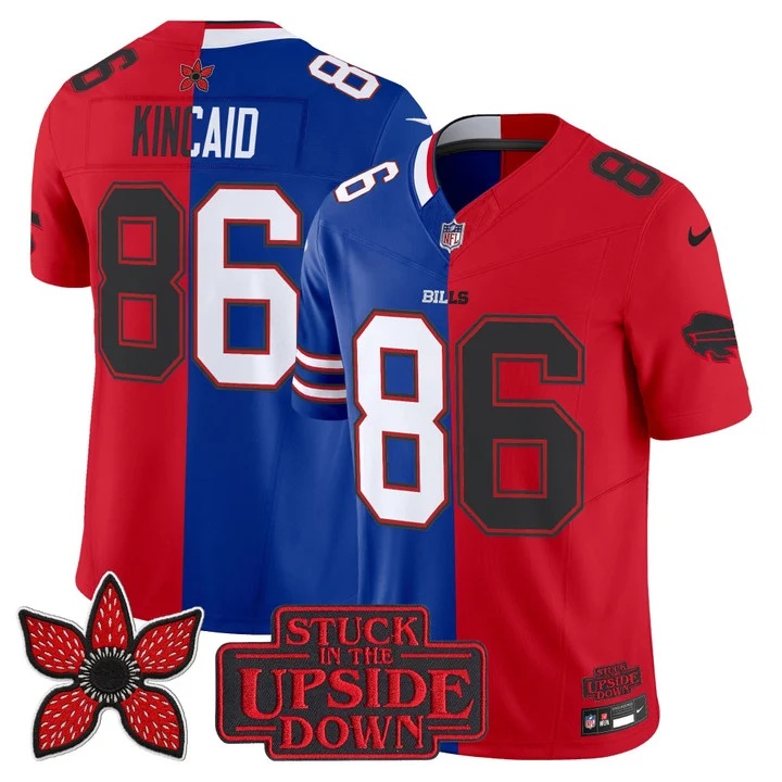 Men's Buffalo Bills 'Upside Down Edition' Vapor Limited Jersey - All Stitched Dalton Kincaid 86