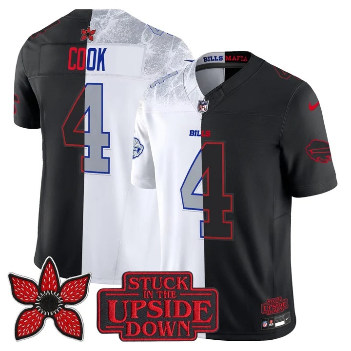 Men's Buffalo Bills 'Upside Down Edition' Vapor Limited Jersey - All Stitched James Cook III