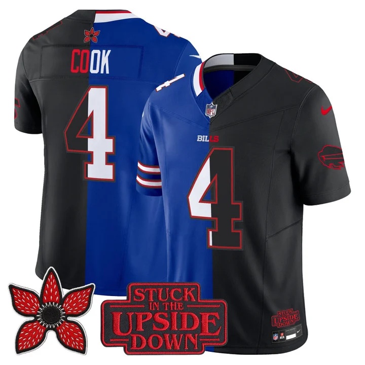 Men's Buffalo Bills 'Upside Down Edition' Vapor Limited Jersey - All Stitched James Cook III 4