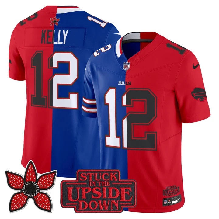 Men's Buffalo Bills 'Upside Down Edition' Vapor Limited Jersey - All Stitched Jim Kelly   12
