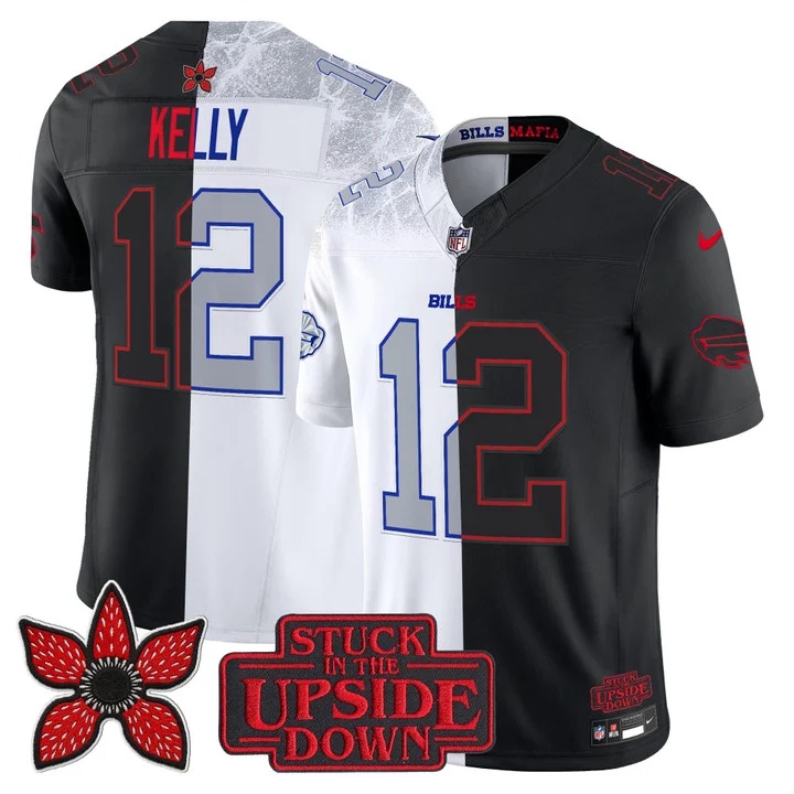 Men's Buffalo Bills 'Upside Down Edition' Vapor Limited Jersey - All Stitched Jim Kelly