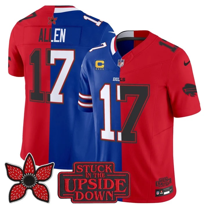 Men's Buffalo Bills 'Upside Down Edition' Vapor Limited Jersey - All Stitched Josh Allen    17