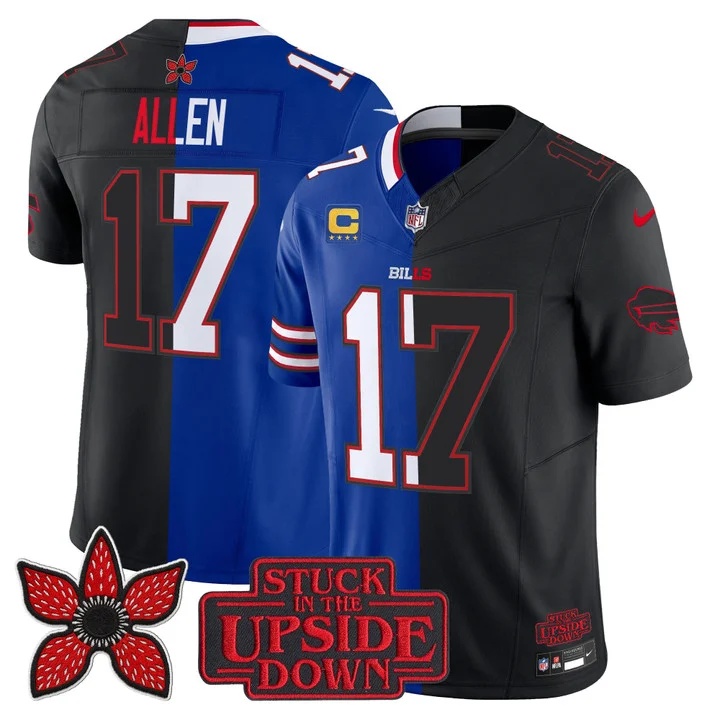 Men's Buffalo Bills 'Upside Down Edition' Vapor Limited Jersey - All Stitched Josh Allen  17