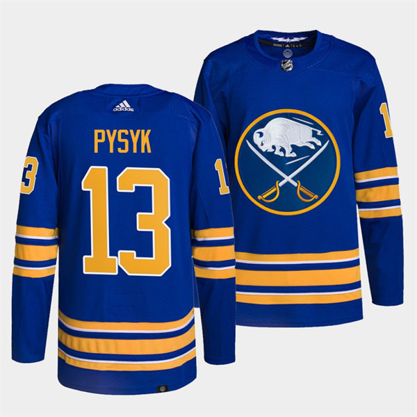 Men's Buffalo Sabres #13 Mark Pysyk Adidas Royal Home Premier Stitched Jersey