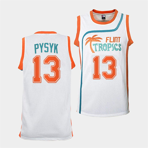 Men's Buffalo Sabres #13 Mark Pysyk White The Semi-Pro Flint Tropics Basketball Stitched Jersey