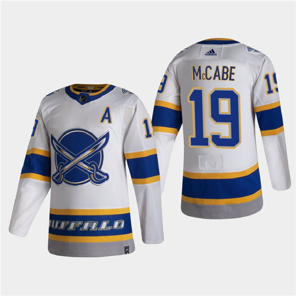 Men's Buffalo Sabres #19 Jake McCabe Adidas 2020-21 NHL Reverse Retro Special Edition Stitched Jersey