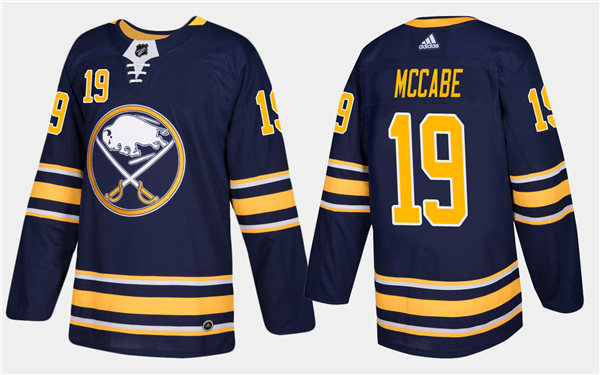 Men's Buffalo Sabres #19 Jake McCabe Adidas Home Navy  Jersey