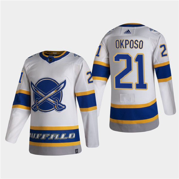 Men's Buffalo Sabres #21 Kyle Okposo Adidas 2020-21 NHL Reverse Retro Special Edition Stitched Jersey
