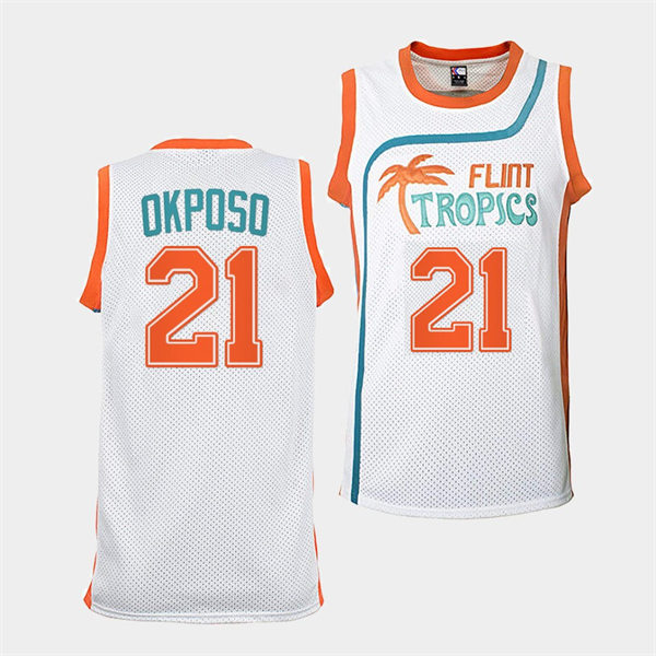 Men's Buffalo Sabres #21 Kyle Okposo White The Semi-Pro Flint Tropics Basketball Stitched Jersey