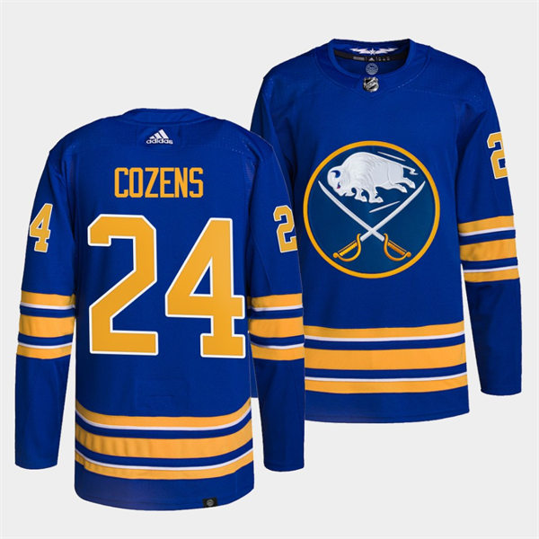 Men's Buffalo Sabres #24 Dylan Cozens Adidas Royal Home Premier Stitched Jersey