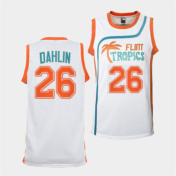 Men's Buffalo Sabres #26 Rasmus Dahlin White The Semi-Pro Flint Tropics Basketball Stitched Jersey