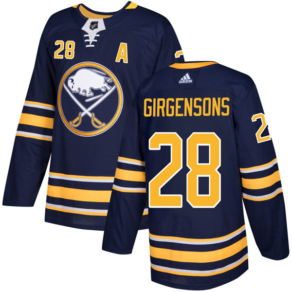 Men's Buffalo Sabres #28 Zemgus Girgensons adidas Navy Stitched Player Stitched Jersey