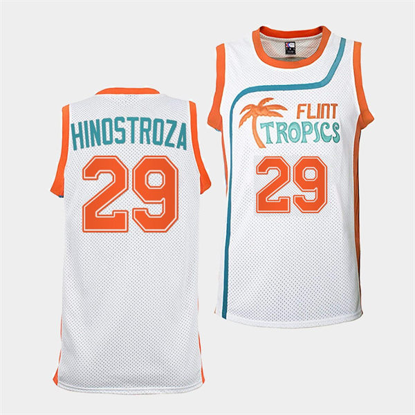 Men's Buffalo Sabres #29 Vinnie Hinostroza White The Semi-Pro Flint Tropics Basketball Stitched Jersey