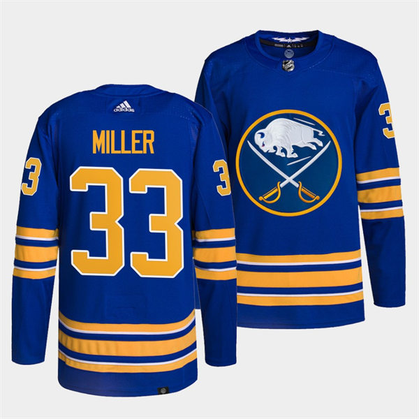 Men's Buffalo Sabres #33 Colin Miller Adidas Royal Home Premier Stitched Jersey