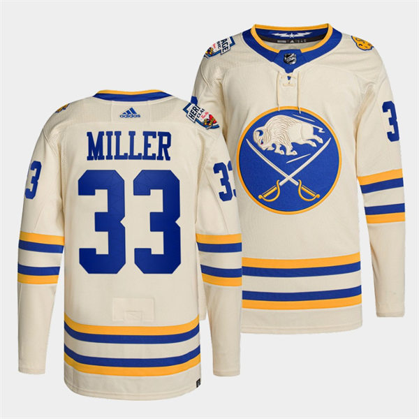 Men's Buffalo Sabres #33 Colin Miller Cream 2022 NHL Heritage Classic Premier Player Stitched Jersey