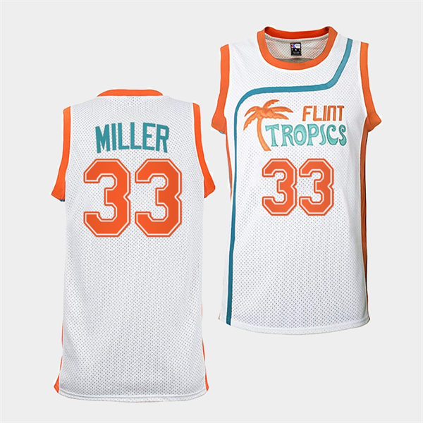 Men's Buffalo Sabres #33 Colin Miller White The Semi-Pro Flint Tropics Basketball Stitched Jersey