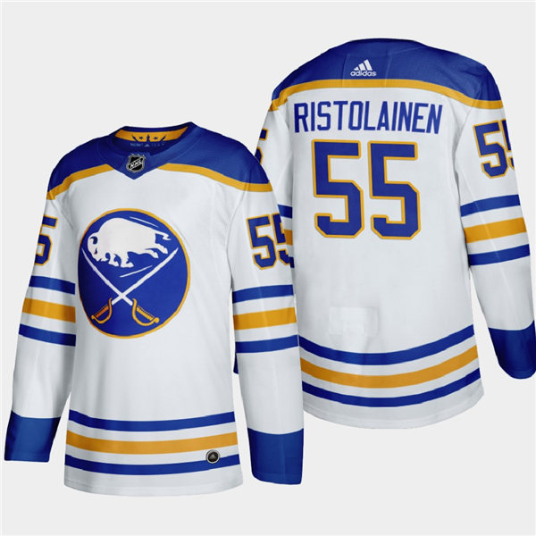 Men's Buffalo Sabres #55 Rasmus Ristolainen Adidas White Away Premier Royal Stitched Jersey