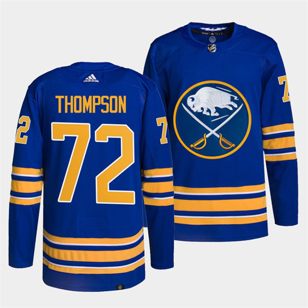 Men's Buffalo Sabres #72 Tage Thompson Adidas Royal Home Premier Stitched Jersey