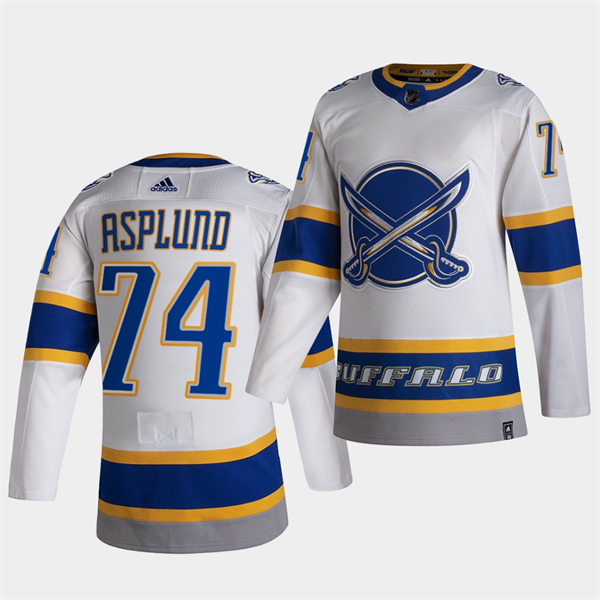 Men's Buffalo Sabres #74 Rasmus Asplund 2021 Reverse Retro Special Edition Stitched Jersey