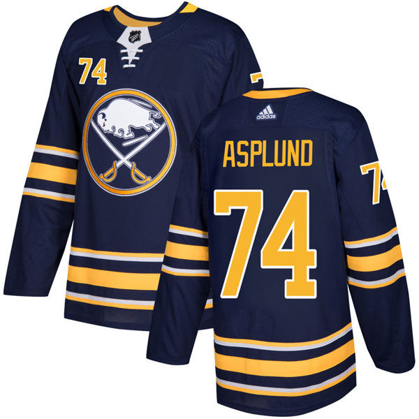 Men's Buffalo Sabres #74 Rasmus Asplund adidas Navy Stitched Player Stitched Jersey