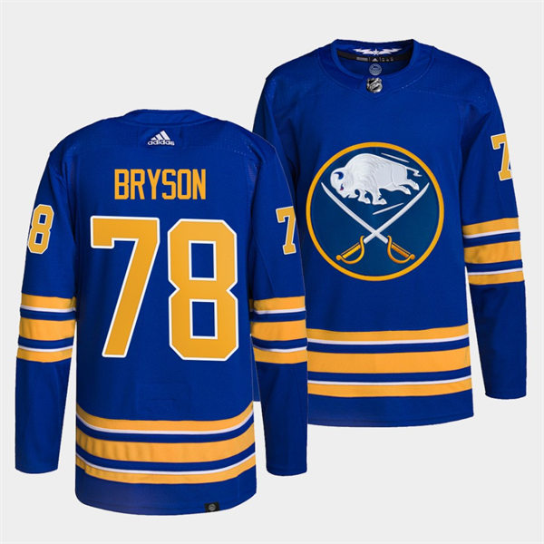 Men's Buffalo Sabres #78 Jacob Bryson Adidas Royal Home Premier Stitched Jersey