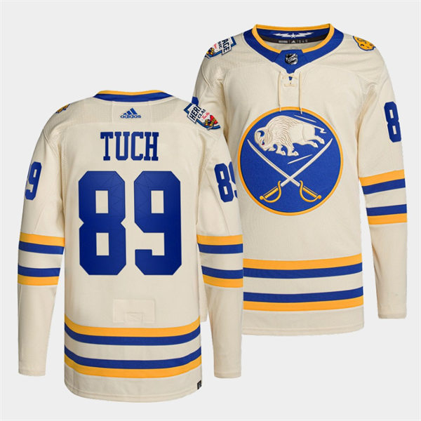 Men's Buffalo Sabres #89 Alex Tuch Cream 2022 NHL Heritage Classic Premier Player Stitched Jersey