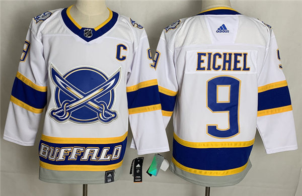 Men's Buffalo Sabres #9 Jack Eiche Adidas 2020-21 NHL Reverse Retro Special Edition Stitched Jersey