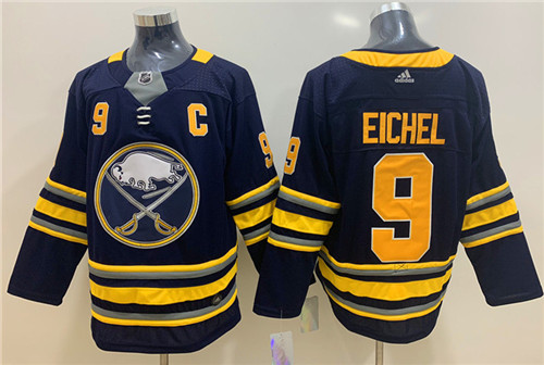 Men's Buffalo Sabres #9 Jack Eichel Adidas Home Navy Stitched Jersey
