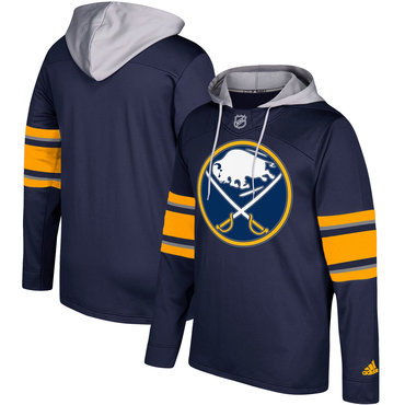 Men's Buffalo Sabres Adidas Navy Silver Jersey Pullover Hoodie