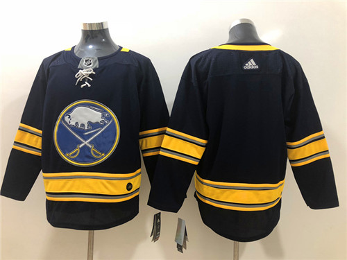 Men's Buffalo Sabres Blank Adidas Home Navy Stitched Jersey