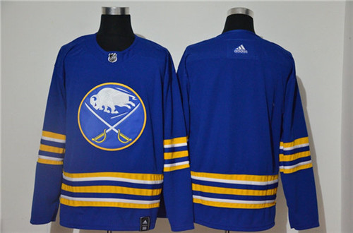 Men's Buffalo Sabres Blank Adidas Home Premier Royal Team Stitched Jersey
