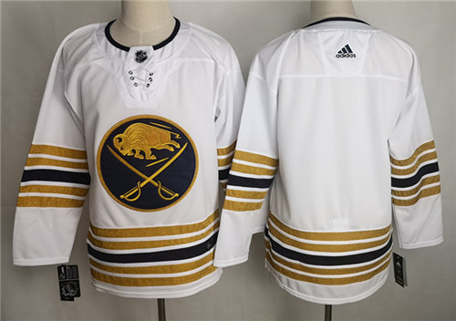 Men's Buffalo Sabres White 50th Season Premier Player Stitched Jersey