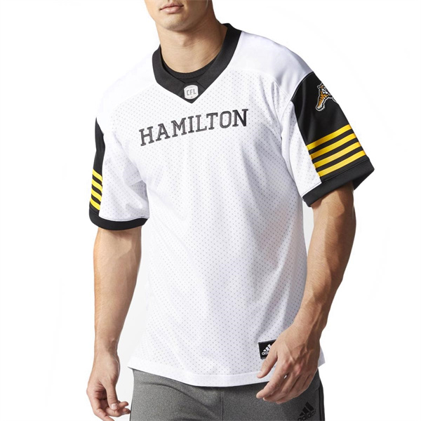 Men's CFL Hamilton Tiger-Cats 2019 New Era White Away Football Jerseys