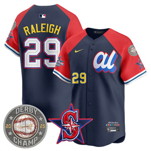 Men's Cal Raleigh HRDERBY Champion AL 2025 MLB All-Star Jersey V1 - All Stitched Cal Raleigh  -    29
