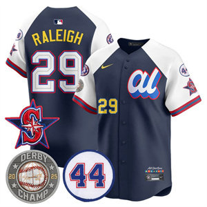 Men's Cal Raleigh HRDERBY Champion AL 2025 MLB All-Star Jersey V1 - All Stitched Cal Raleigh -  29