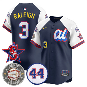 Men's Cal Raleigh HRDERBY Champion AL 2025 MLB All-Star Jersey V1 - All Stitched Cal Raleigh -  3