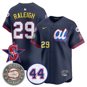 Men's Cal Raleigh HRDERBY Champion AL 2025 MLB All-Star Jersey V1 - All Stitched Cal Raleigh - 29