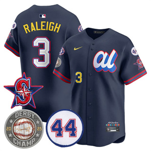Men's Cal Raleigh HRDERBY Champion AL 2025 MLB All-Star Jersey V1 - All Stitched Cal Raleigh - 3